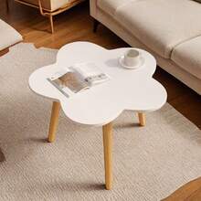 1pc Flower Shaped Small Coffee Table, Minimalist & Cute Living Room Side Table, Bedroom Nightstand - Multicolor - View 6