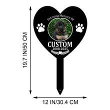 1pc Customized Pet Photo Memorial Metal Grave Marker - Personalized Plaque With Name & Date, Heart Shaped Design, Durable Outdoor Lawn Art, Suitable For Dogs, Cats, Pet Loss Condolence Gift, Memorial Keepsake