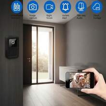 400mAh batterikapacitet Smart videodörrklocka med kamera, HD-kamera, vidvinkelobjektiv, smart röstintercom, Wi-Fi, inbyggd högtalare, tvåvägs röstintercom, realtidsavisering, appkontroll