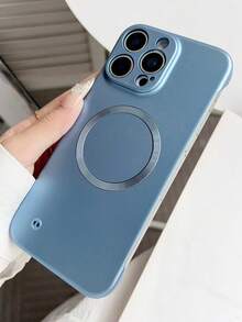 Ultra Thin Metallic Paint Magnetic Case Compatible With IPhone 17 Pro Max 17 Pro 16 15 14 13 12 Pro Max 17 Air 16 Plus 17 Frameless Cooling PC Shockproof Cover - Blue - View 5