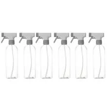 6 Borrifadores Multiuso Flow 500ml Spray com Trava de Segurança Bege Ou Pulverizador - Bege - Visão 1