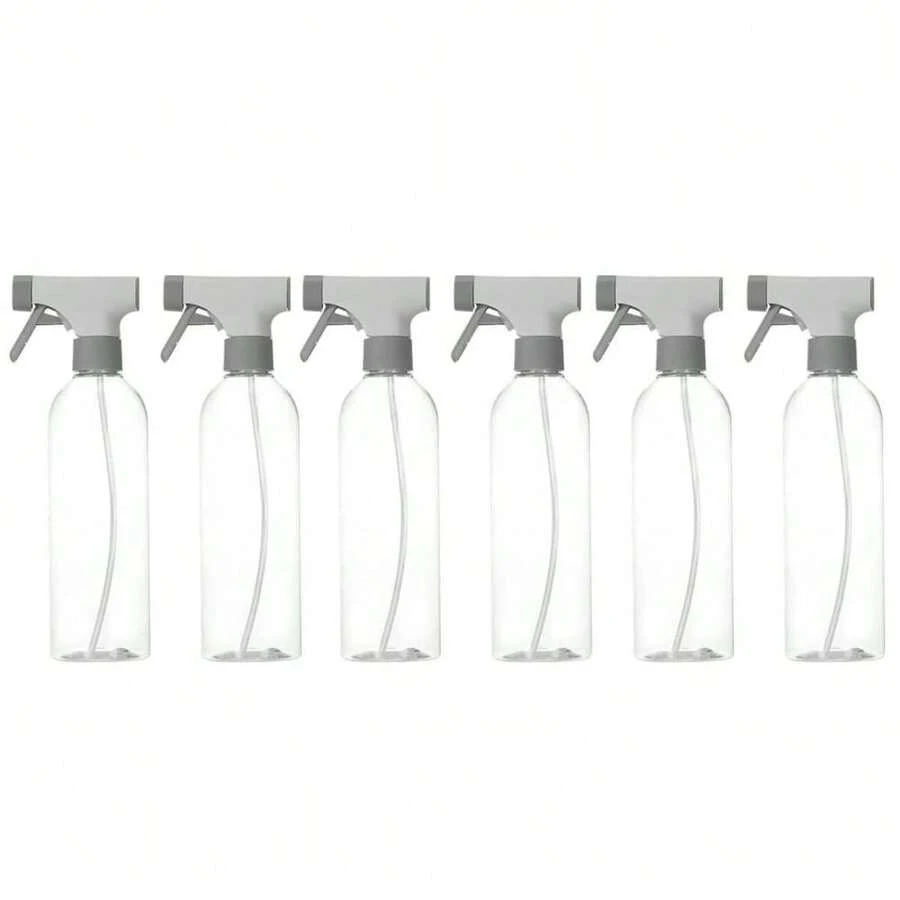 6 Borrifadores Multiuso Flow 500ml Spray com Trava de Segurança Bege Ou Pulverizador - Bege - Visão 1