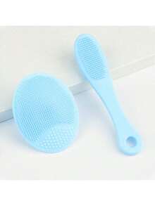 2 Pieces Silicone Facial Cleanser Set, Soft Silicone Facial Cleanser, Multi-Functional Mini Brush, Blackhead Remover, Facial Cleanser, Nostril Brush, Finger Brush, Facial Skin Cleaning And Massage Brush, Suitable For Home And Travel. Festival Gifts. - Multicolor - View 16