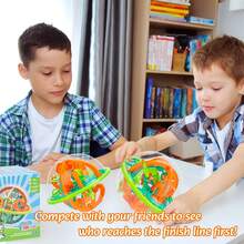 Tecforood 3D Puzzle Ball Maze Game | Popular Brain Teaser Toy, Steel Ball Track 3D Maze With 100 Obstacle Challenges, Interactive Logic & Focus Training Game, Classic Hand-Eye Coordination Puzzle For Boys And Girls, Easy-To-Carry Educational Toy For Home And Indoor Play, Trending Puzzle Game For Birthday Gifts, Family Game Time, Classroom Rewards, Party Activities, And Christmas Holiday Gifts - Multicolor - View 4