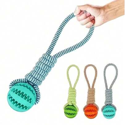 1 món đồ chơi dây thừng cho chó có tay cầm, bền chắc, thích hợp cho huấn luyện nhai, kéo co, trò chơi ném bắt.