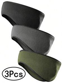 3Pcs Fleece Ear Warmers For Men Women Kids - Winter Headband Ear Muffs Ear Covers For Cold Weather Running Cycling Ski - Multicolor - View 12