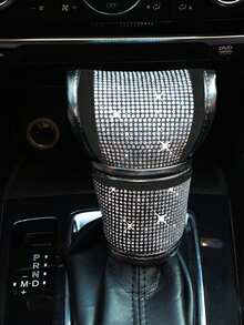 1 chiếc ốp bảo vệ cần số xe hơi cao cấp, sáng bóng, ốp bảo vệ phanh tay, quà tặng tinh tế - Đen và trắng - Xem 1