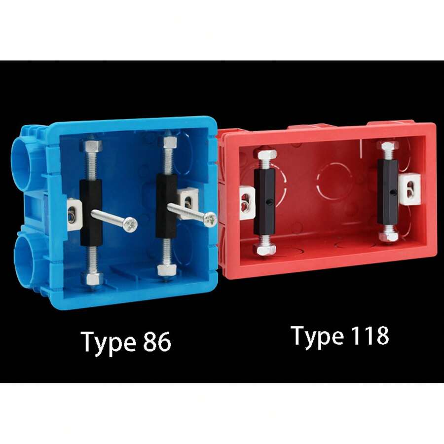 118 /86Type Switch Socket Cassette Repair, Electrical Box Screws Support Rod Switch Universal Outlet Repairer Wall Mount Switch Box Repair Device With Wrench,10Pcs - Multicolor - View 1