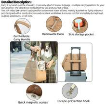 moorpet 1pc Pet Carrier Bag, Shoulder Strap & Handheld, Insulated, Suitable For Kittens, Portable For Outdoor Use - Multicolor - View 7