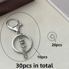 30pcs Stainless Steel Key Rings - Multifunctional Car And Bag Accessories Hooks, Available In Multiple Colors, Suitable For DIY Wallet Making, Reliable Metal Rings, Ideal For Handicraft Projects, Travel Essentials | Fashionable Keychain | Metal Rings, Key Accessories, DIY Wallet Making, Craft Supplies, Decorations, Minimalist Design, Anti-Rust Rings, High-Quality Metal Material, Key Ring Clips, Fashion Enthusiasts, DIY Wallet Making - Keychain - View 5