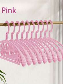 1 pezzo/3 pezzi Grucce per abiti in plastica resistente, spalle rinforzate e allargate, gancio rotante a 360°, antiscivolo, adatte per abbigliamento adulto, grucce spesse e larghe antiscivolo, per uso domestico - Multicolore - Visualizzare 8