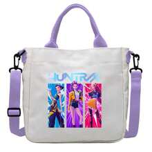 K-Pop Demon Huntes Shoulder Bag - Cute Cartoon And Zoev Printed Crossbody Bag, Large Capacity Gift Bag, Suitable For Organizing And Storing Cosmetics, Toiletries, Skincare, Hair Accessories, Jewelry, Chargers, Stationery, Etc. - Multicolor - View 6