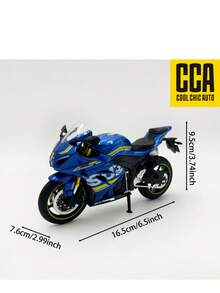 C C A 1:12 Suzuki GSX-R1000 摩托車合金模型，可站立，後輪懸吊，車把可左右轉向，附展示底座，男孩女孩玩具，萬聖節聖誕節生日禮物 - 彩色 - 查看 5