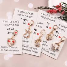 5pcs/10pcs "Love You" Pocket Token, Pocket Hug Card, Thank You Card, With Fashionable Heart, Swan, Crown Heart, Love Lock And Lucky Bag Keychain Decorative Pendants. Suitable For Birthday, Holiday, Confession, Engagement, Wedding And Anniversary Party Decorations, Appreciation Gifts, Commemorative Gifts And Friendship Gifts. Best Valentine's Day Gift For Your Family, Lover And Friends.