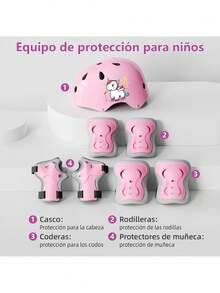 Casco de Bicicleta para niños con Pegatinas DIY, Rodilleras, Coderas y muñequeras para niños de 3 a 8 años. Ideal para Patines, Ciclismo, monopatín, Bicicleta y Scooter.,36694044 - Multicolor - Ver 2