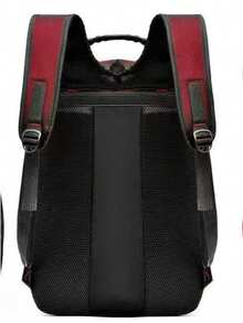 Men's Large Capacity Laptop Backpack, Casual Backpack For Students, Notebook Compartment, Steel Pull Handle And USB Port, 8109 - Red 1 - View 3