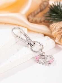 1pc Metal Lobster Clasp Hook, DIY Jewelry Making Accessory (With 26 Letter Copper Pendant), Suitable For Keychain, Necklace, Bracelet, Etc.