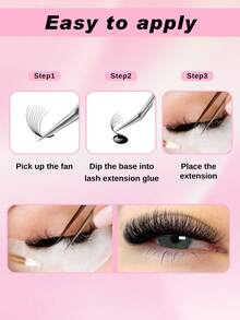 1000 sợi mi giả D-Curl Russian Volume đã được làm sẵn, mi nối 3D/4D/5D/6D/8D/10D mềm mại như lông chồn, 8-15 sợi/mảnh hỗn hợp - D - Xem 7
