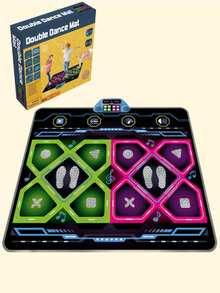 1 件装儿童舞蹈垫，双人儿童舞蹈垫，STEM 益智玩具，室内活动游戏，适合 5-12 岁女孩，生日礼物，圣诞礼物，双人儿童舞蹈垫，提升手眼协调能力，防滑设计，内置 5 首音乐，3 档强度调节，8 个 LED 灯，音量可调，可折叠设计，方便收纳