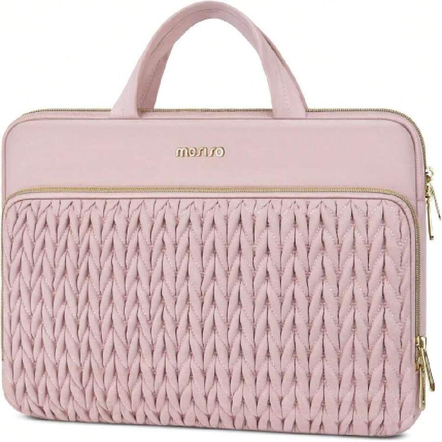 13.3 Pulgadas Funda Portátil,13-13.3 Pulgadas Laptop Bolsa Compatible con MacBook Air 13 13.6 M4 M3 M2 M1/Pro 13/14, HP   ASUS,Espigas de Trigo Manga Acolchada con Asa&Bolsillo,Rosa,36682291 - Marrón Mocha - Ver 1