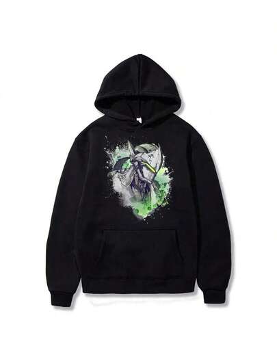 Sudadera con capucha Overwatch Genji a todo color, estampada, para hombre y mujer, unisex, vintage, con bolsillos, talla L (1).jpg
