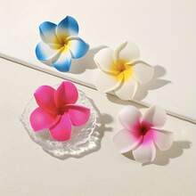 Women's Six Banana Flower Hair Clip Set (6 Pieces/4 Pieces) Cute Beach Vacation Floral Accessories - 4件裝 多色 2.76英寸 - 查看 11