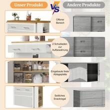 Extendable Bar Table With Storage (137-215*39*102.3 Cm), Modern And Mobile Bar Table, Telescopic Bar Table With One Drawer And Two Shelves, Bistro/Kitchen Island Style High Table, White - White - View 3