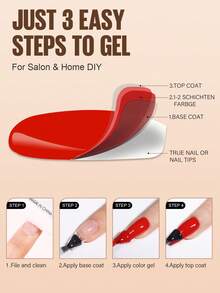 TOMICCA 1支装 30ml 透明亮油，需使用UV/LED灯固化，持久耐用，适用于家庭DIY美甲沙龙或作为女士美甲礼物 - 無色 - 查看 7