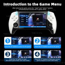 SF3500 FHD Retro Handheld Game Console, 5-Inch IPS Screen, Supports Dual Player PS1/MAME Classic Games - White - View 8