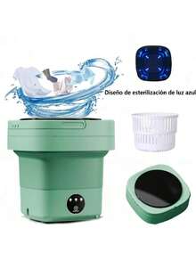 6 ventajas principales de la lavadora plegable | limpieza profunda, rueda ondulada de cuatro dimensiones antilavado de manos | gran capacidad de 8 l | esencial para viajes de negocios - Tipo de Enchufe A USA (110-127V) - Ver 2