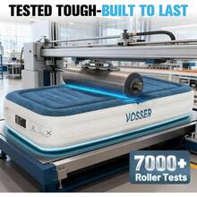 Colchón de aire individual con bomba integrada inflado/desinflado rápido y fácil colchón plegable con bolsa de almacenamiento cama inflable para el hogar camping e indas - Verde - Ver 6