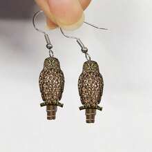 Woodpecker Earrings Are Retro And Fashionable. Made Of Flat Acrylic They Stand On Branches. Woodpecker Earrings Are Suitable For Parties, Weddings And Casual Wear. - Multicolor - Ver 7