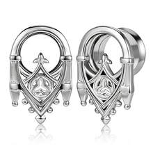 2 chiếc khuyên tai hình lâu đài rỗng kiểu Gothic cổ điển dành cho Halloween, khuyên tai dạng ống thời trang tối giản, khuyên tai phong cách retro punk, quà tặng ngày lễ trang sức cho nữ và nam, hàng mới về. - vòng 1 - Xem 25