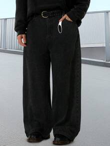 Relaxed-Fit Jeans, Versatile And Casual, Perfect For All Seasons. - Black - View 1