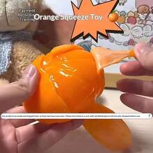 1pc Creative Peeled Orange Squeeze Toy, Stress Relief Squeeze Toy, Prank Gag Toy