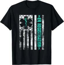 Camiseta de Registrador del Departamento de Emergencias ED Registrador de Pacientes - Blanco - Ver 1