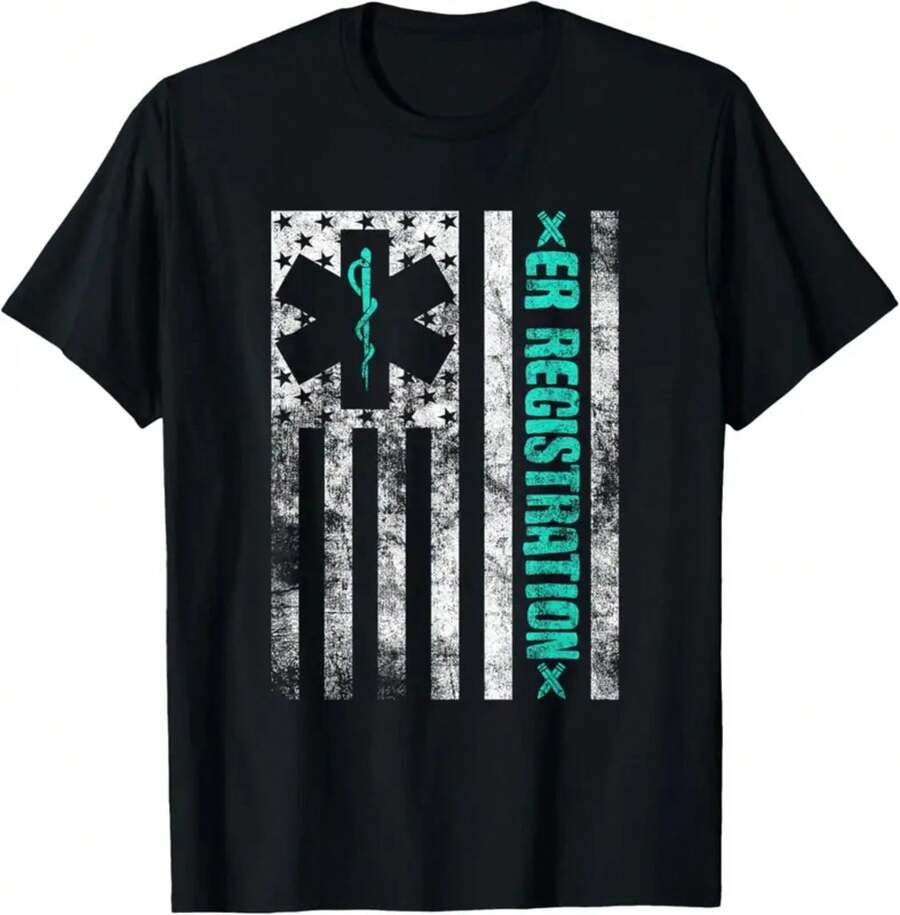 Camiseta de Registrador del Departamento de Emergencias ED Registrador de Pacientes - Blanco - Ver 1