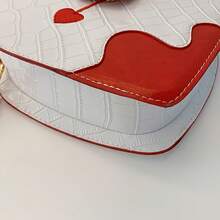 Embossed Heart Crossbody Bag With 3D Heart & Arrow Detail - White & Red,Best Valentine Gift - màu đen - Xem 12