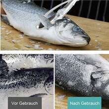 Stainless Steel Fish Scale Scraper, Professional Fish Scale Remover, Easy To Use Fish Scale Removal Tool, Household Kitchen Fish Scale Scraper, Easy To Clean Kitchen Tool - Silver - View 2