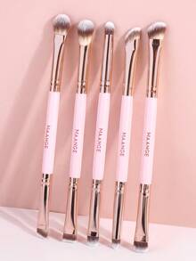 MAANGE 7/12pcs Makeup Brush Set, Including Foundation Brush, Blush Brush, Powder Brush, Eyeshadow Brush, Concealer Brush, Highlighter Brush, Eyebrow Brush, Mascara Brush, Contour Brush, Highlighter Brush, Makeup Bag, Travel Makeup Brush Set For Women And Girls, Makeup Accessory Gift For Friends - Pink - View 10