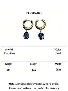 1 Pair Elegant Multicolor Chinese Ceramic Flower Fashion Luxury Women Earrings, Women's Fashion Accessory - Multicolor - View 10