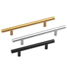 96mm Stainless Steel T-Bar Cabinet Door Handles, Black Furniture Knobs And Pulls - Multicolor - View 4