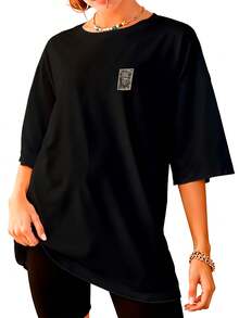 God Of Chaos Modern Oversized Streetwear Unisex T-Shirt Ref4328 - Black - View 4
