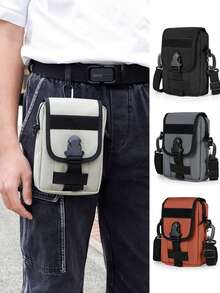 Multi-Functional Square Shape Shoulder Bag For Students, Mini Men's Bag With Letter Graphics And Bag Charm, Suitable, College, Sports, Commuting Nylon Essentials Portable Bag Winter Thanksgiving Bag Tote Bag Bum Bag Rider Bag Hobo Bag Hip Bag Holiday Essentials Camping Sling Bag Summer Back To School Bag Pack Cross Body Bag Canvas Tote Bag Side Bag Pouch Festival - Multicolor - View 1