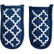 DII Cotton Lattice Dish Towels with Loop, 18 X 28" Set of 2, Fast Dry Kitchen Tea Towels for Everyday Cooking and Baking-(Nautical Blue Mango de cacerola) - Multicolor - Ver 4