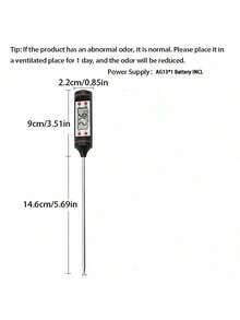 1支装数字食品温度计探针笔，适用于液体、烘焙、烧烤、厨房温度测量 - 彩色 - 查看 8