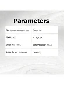 FollowBreak 1pc Adjustable Heated & Vibrating Leg Massager Pad, 5 Temperature Levels & 3 Adjustable Settings For Knee, Shoulder And Elbow