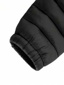 Women's Minimalist Hooded Down Jacket With Pockets, Suitable For Spring, Autumn And Winter - Black - View 11