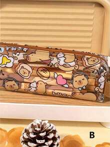 Estuche de lápices con diseño de rata de agua de material PVC - Bolsa con cremallera de gran capacidad y una sola capa - Estuche impermeable para lápices, apto para la escuela y la oficina, puede almacenar documentos, bolígrafos, lápices, marcadores, etc. - Multicolor - Ver 13