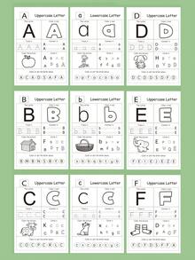 1 pieza Libro de práctica de letras A-Z, que incluye práctica de escritura, cuaderno de caligrafía reutilizable y libro de práctica mágica, adecuado para estudiantes, artículos de papelería, suministros de aprendizaje, regalo ideal para volver a la escuela, Navidad, recompensas de aprendizaje, vacaciones o cumpleaños - Multicolor - Ver 6